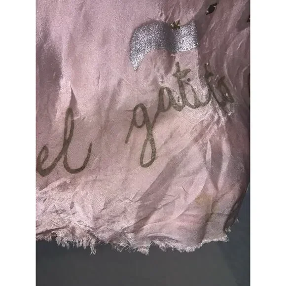 We Are Replay Uniform 4 angels Pink Y2k Silk Slip Dress Cat Open Back Sz Small - Picture 6 of 13